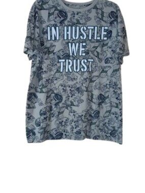 Road Narrows NYC Mens In Hustle We Trust Money Graphic T-Shirt Tee Green XL